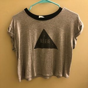 Grey crop top